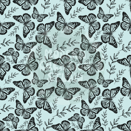 Teal Butterfly Seamless File