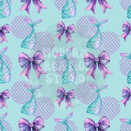 Mermaid Tail Coquette Bow Seamless File