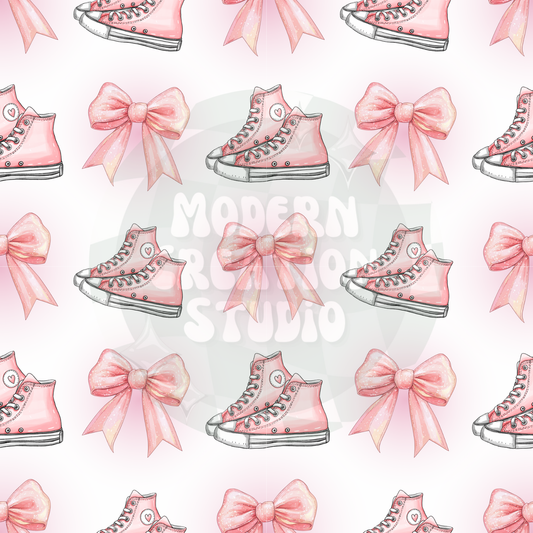 Pink Sneakers Coquette Bow Seamless File