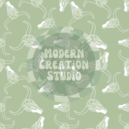 Calm colored Bull head Seamless File
