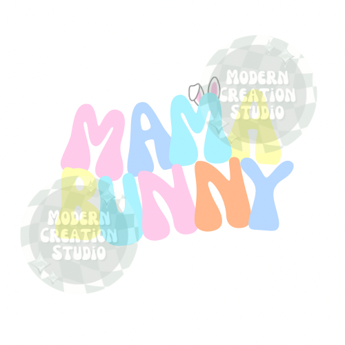 MAMA BUNNY Pastel PNG File