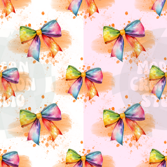Multi color Coquette Bow Seamless File