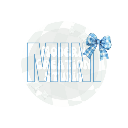 MINI Coquette Bow Blue PNG File