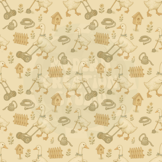 Gardening Ducks Seamless File