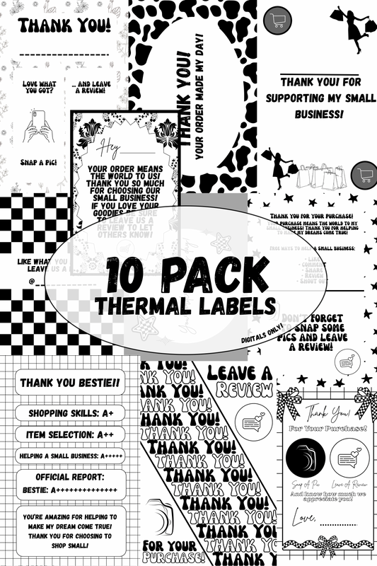 10 Pack Thermal Labels